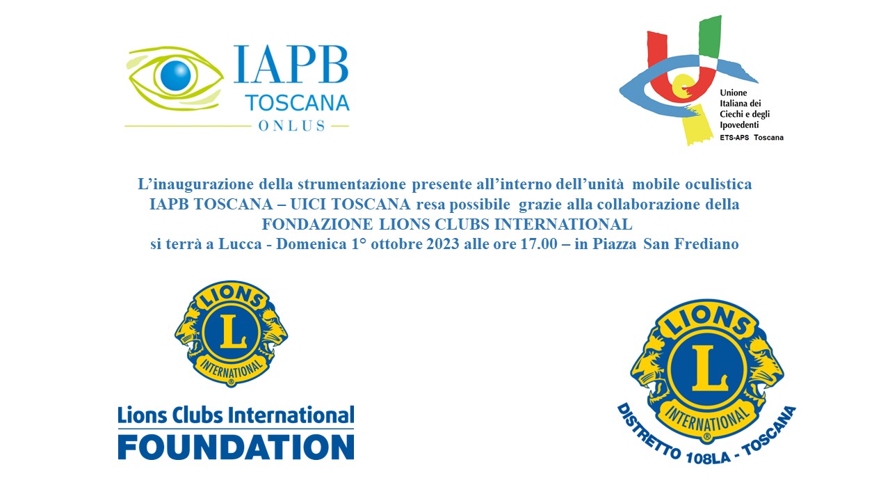 Inaugurazione strumentazione per allestimento unità mobile oftalmica Lions 108La