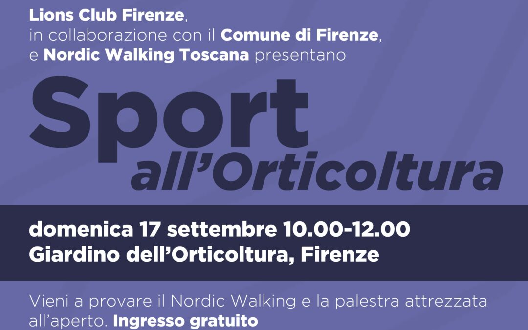 Sport all’Orticoltura 2023