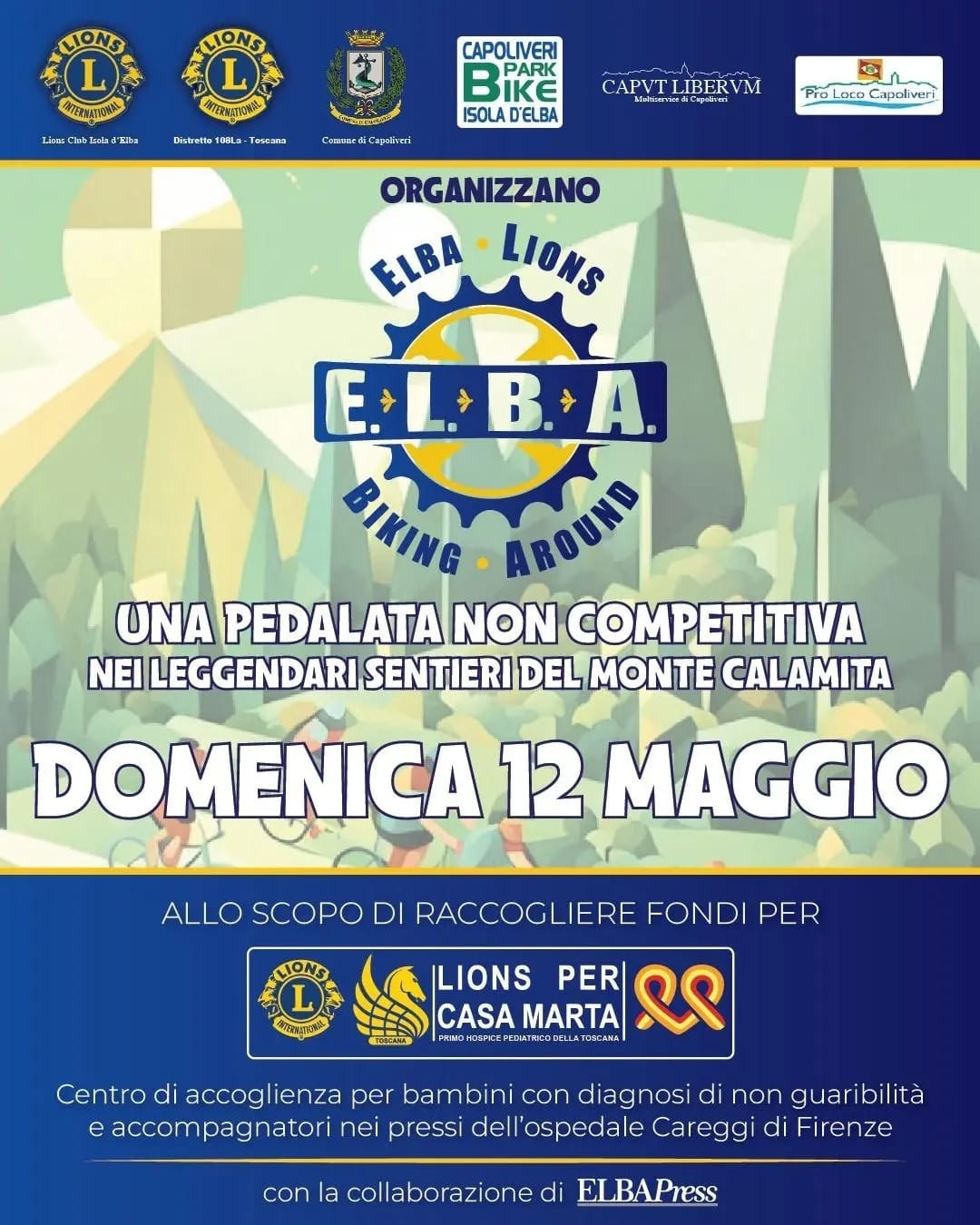 locandina evento E.L.B.A. - Elba Lions Biking Around